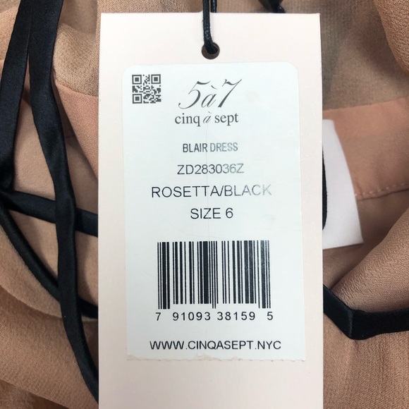 Cinq a Sept Blair Off Shoulder Silk Ruffle Dress 6 - Picture 8 of 14